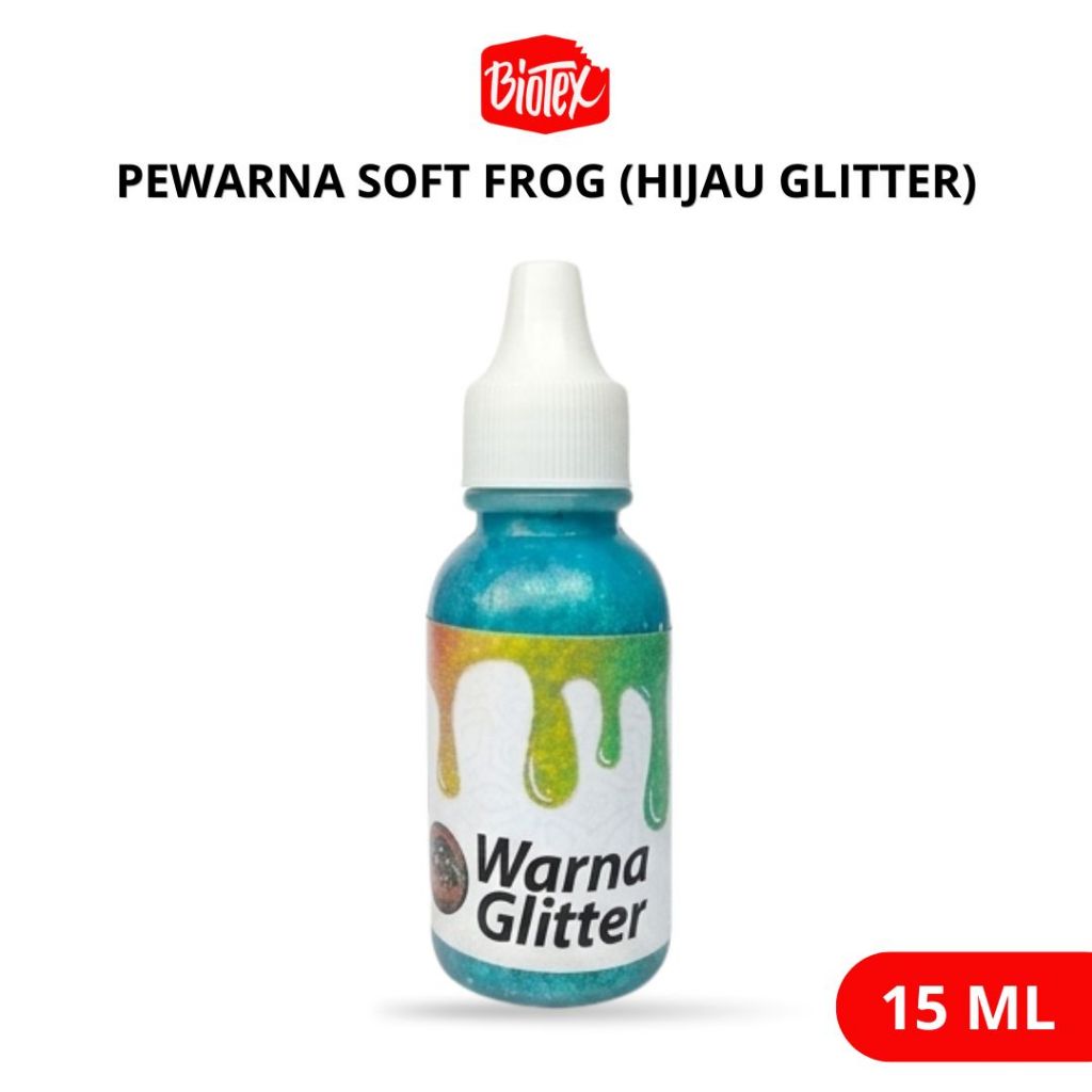 Biotex PEWARNA LATEKS 15 ML HIJAU GLITTER - Latex Latek Soft Frog Sofrog