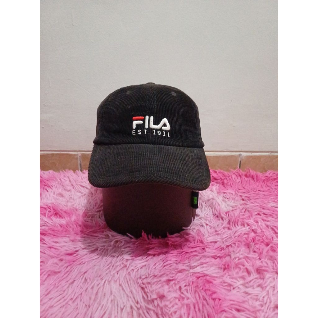 Topi Fila Signature Logo Corduroy