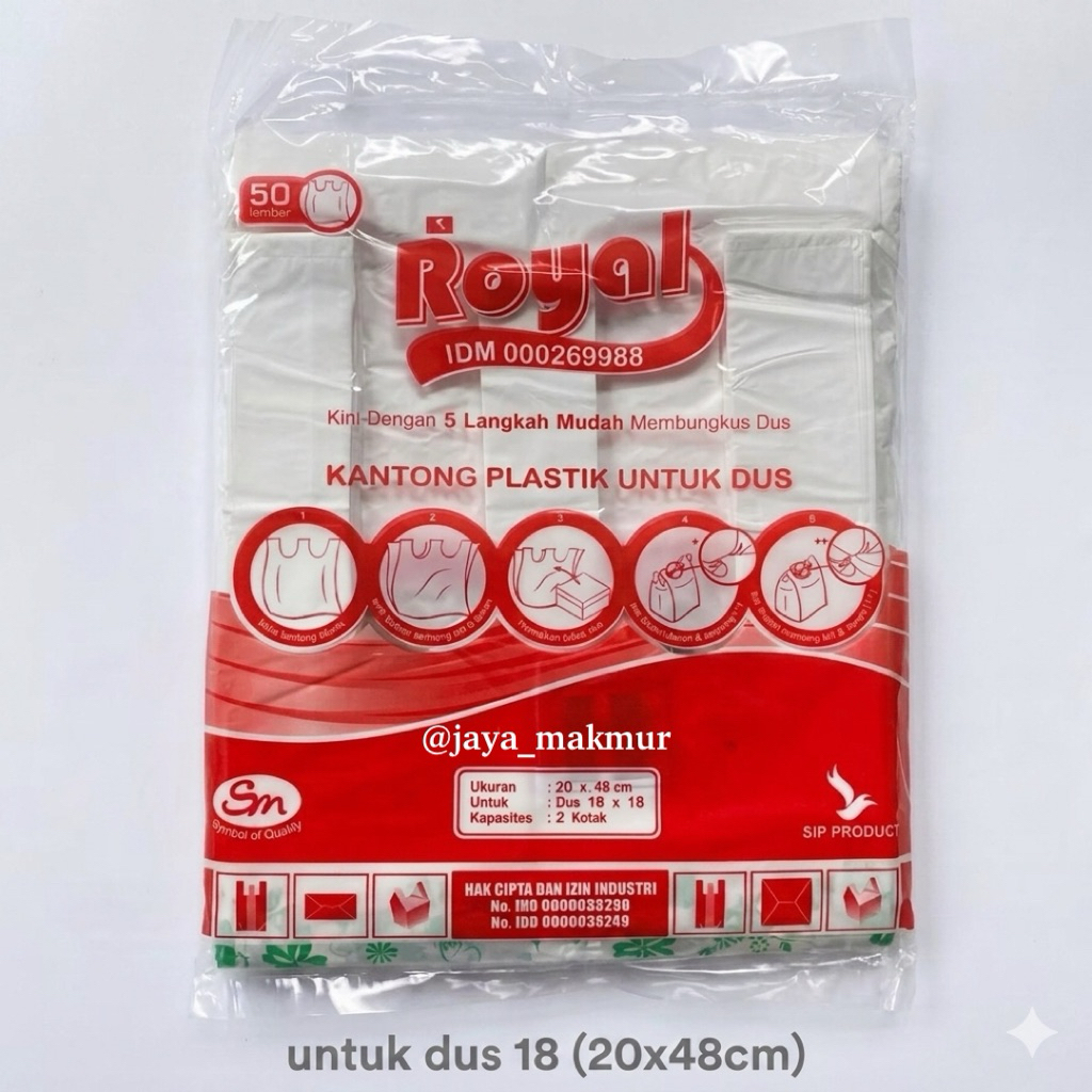 50 Lembar Kantong Plastik untuk Dus Makanan 18x18 cm - Kresek hajatan atau Kresek selamat menikmati
