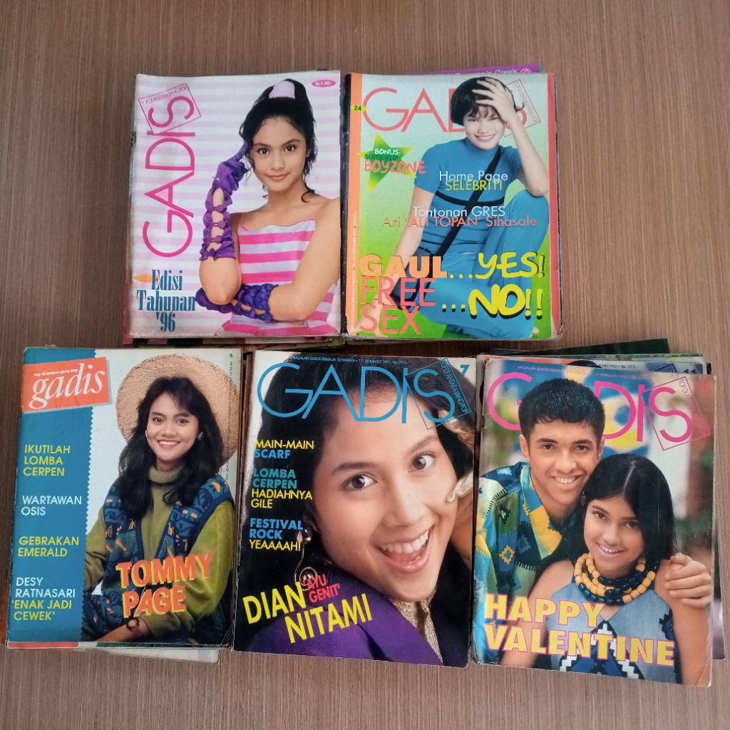 Majalah gadis 1990 1991 1992 1994 1994 1997 1999 2000 2001 majalah jadul majalah lawas majalah vinta