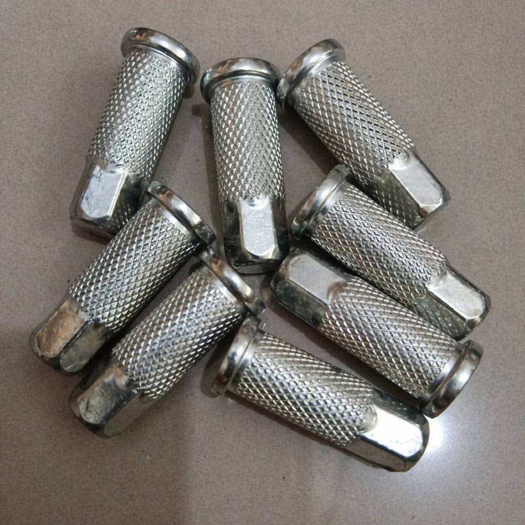 Mur Nanas Blok Head RX King M8 Chrome Kilat - Tahan Karat, Finishing Chrome, Desain Nanas Unik