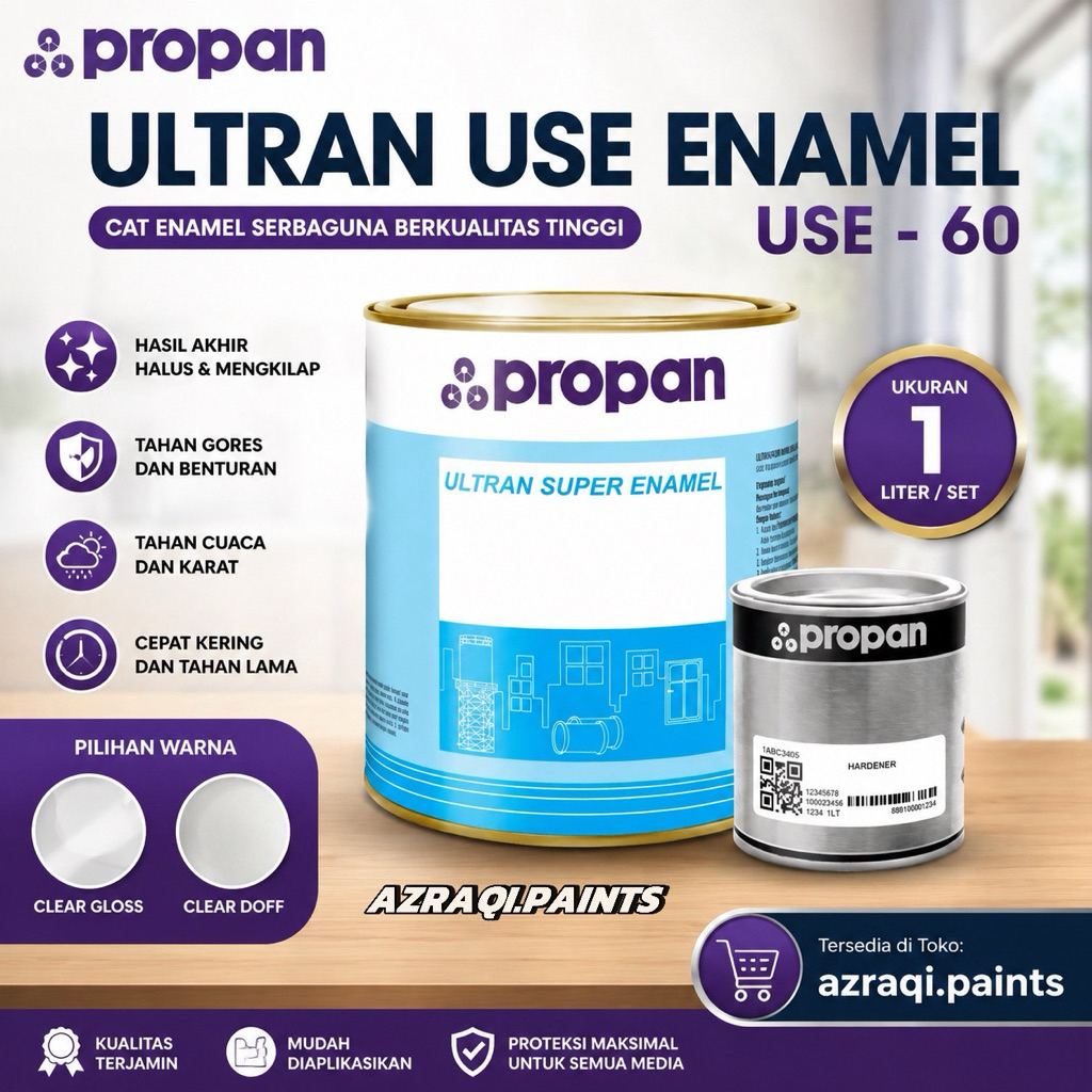 PROPAN ULTRAN SUPER ENAMEL USE - 60 PU CLEAR ( 1 LITER )