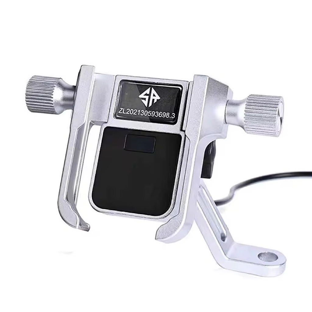 Holder HP Motor Supre Racers Besi Dudukan Spion Kokoh Anti Getar 360 Rotasi - Bracket Phone Holder M