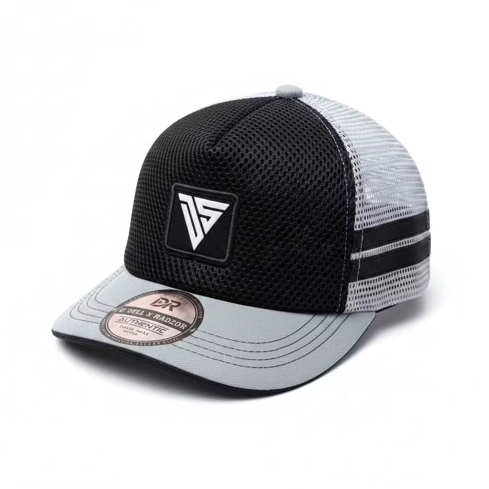 Topi Trucker lidah Pendek Topi Pria Trucker Jaring Original Hitam Abu Topi jaring Pria