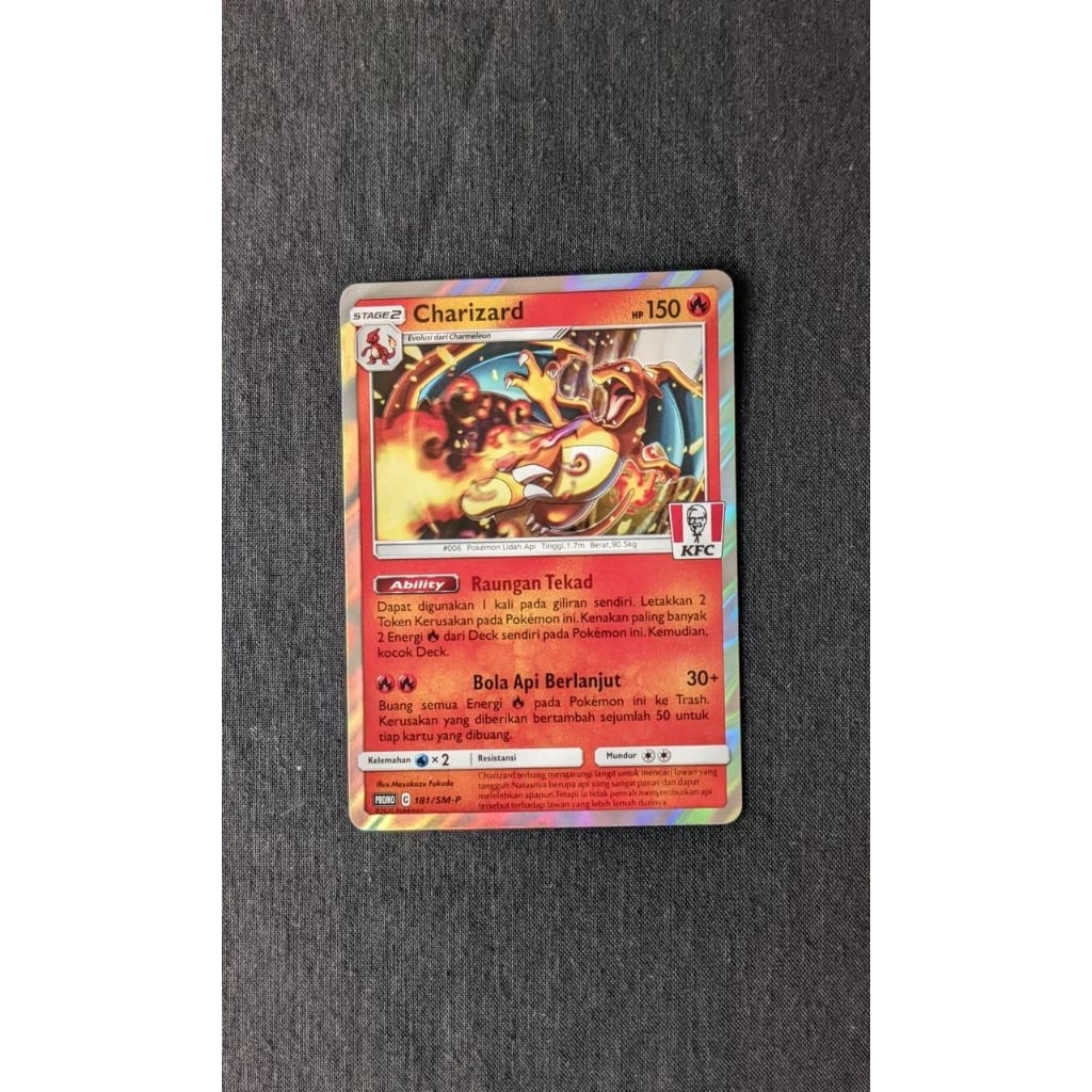 Charizard 181/SM-P Holo - KFC Indonesia Exclusive Promo Pokemon TCG Indonesia