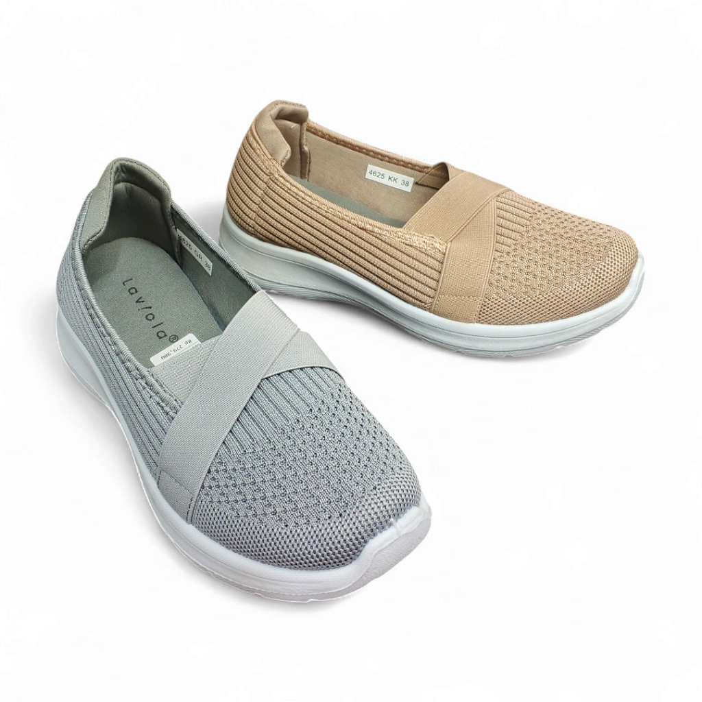 Laviola 4625 LSY - slip on sneakers -  Grey & Khaki