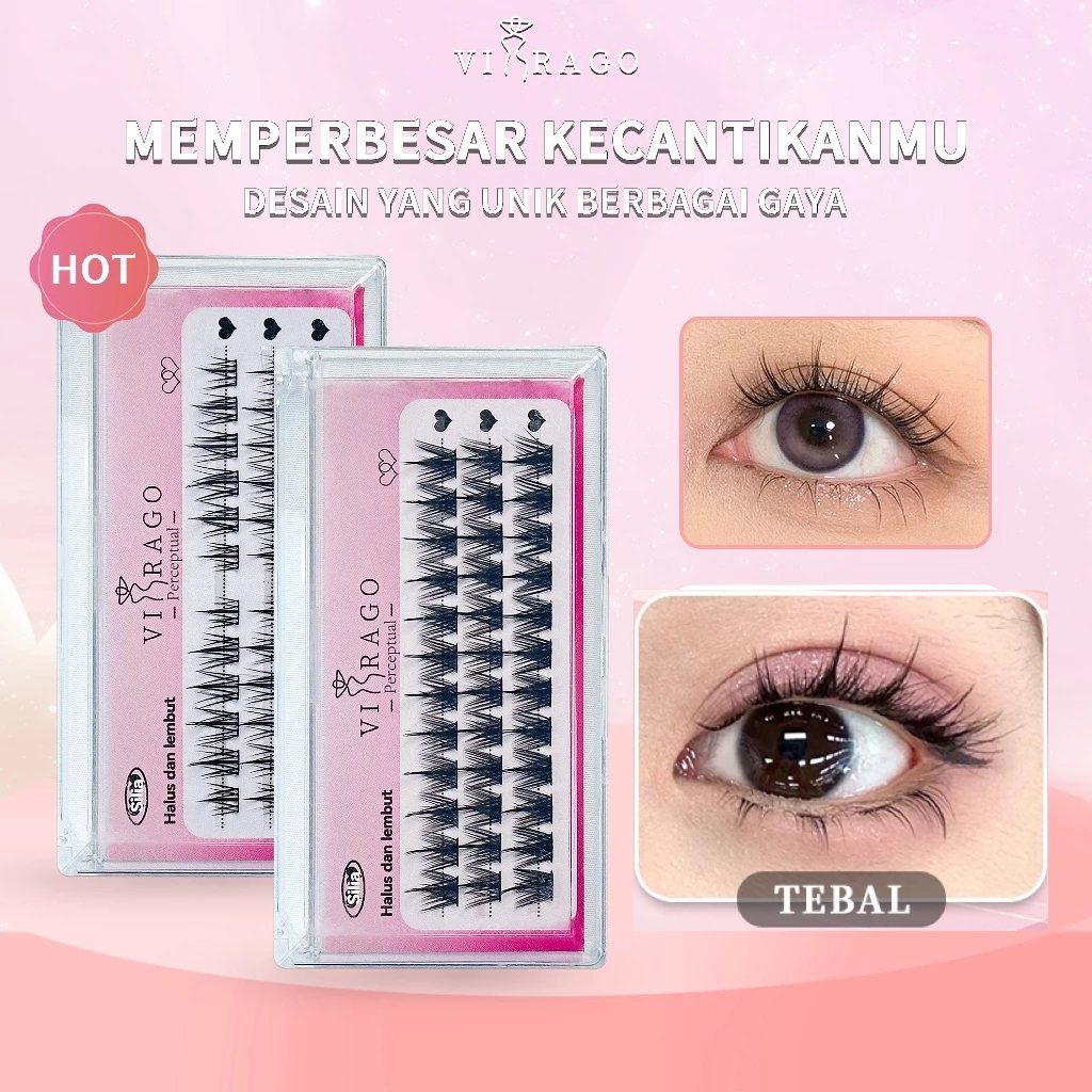 VIRAGO Bulu Mata Eyelash Extension Tanam Import BULU MATA PALSU ALAMI 3D BULU MATA PALSU DOLLY EYELA
