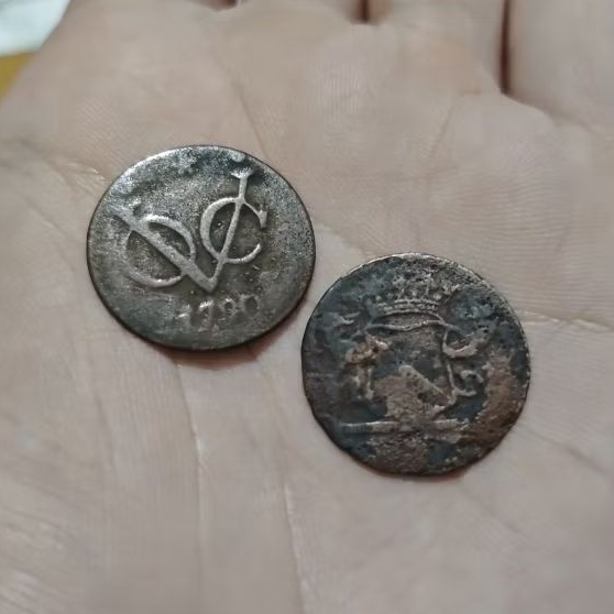 Koin Kuno VOC Asli Belanda - Duit Tembaga Era Kolonial (Tahun Campuran)