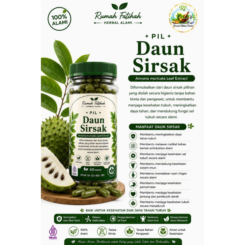 kapsul daun sirsak/ kapsul daun sirsak asli/ kapsul daun sirsak kanker/ kapsul herbal kanker