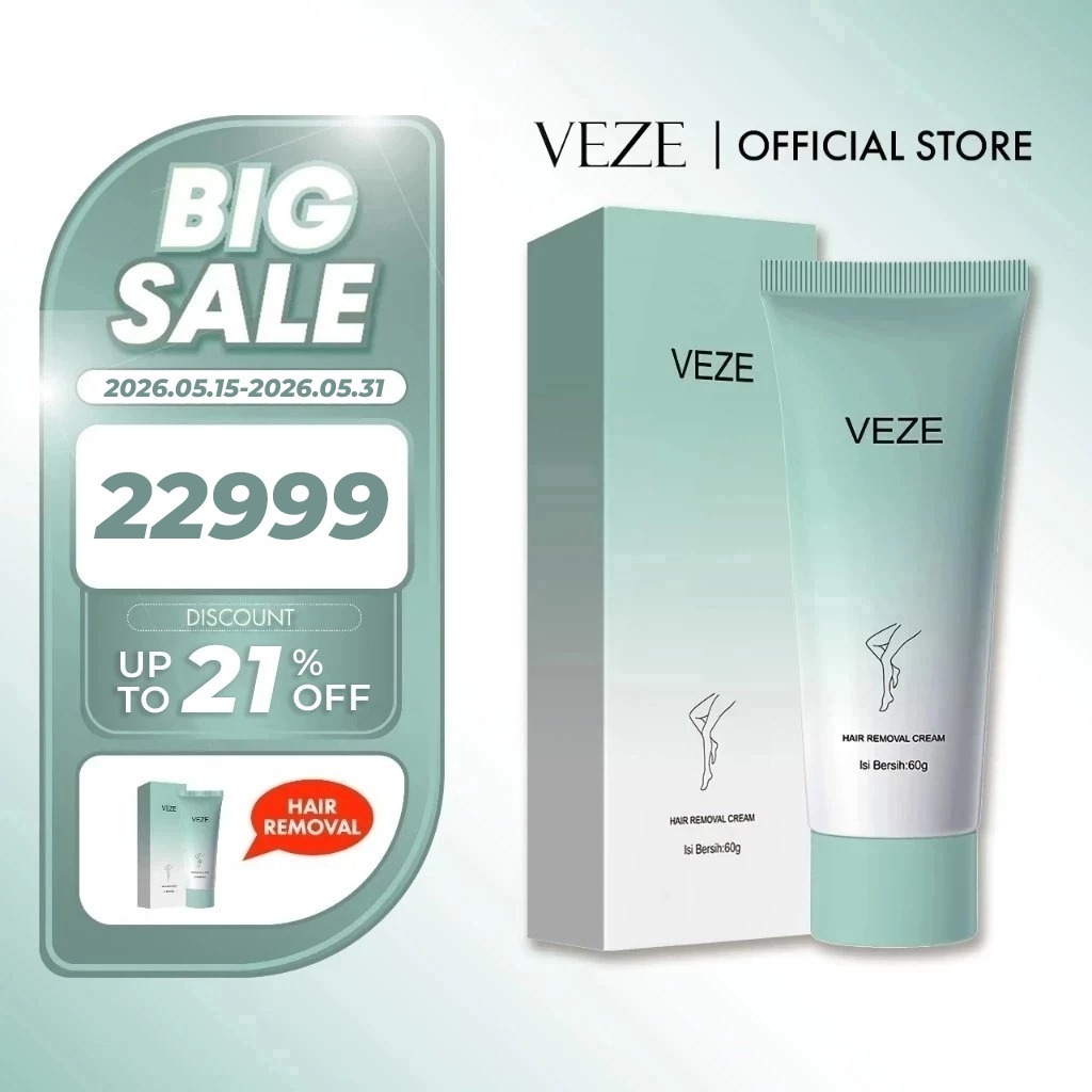 [BPOM] - VEZE Hair Removal Cream Penghilang Rambut Alami Krim Perontok Bulu Ketiak Bulu Kaki Pencabu