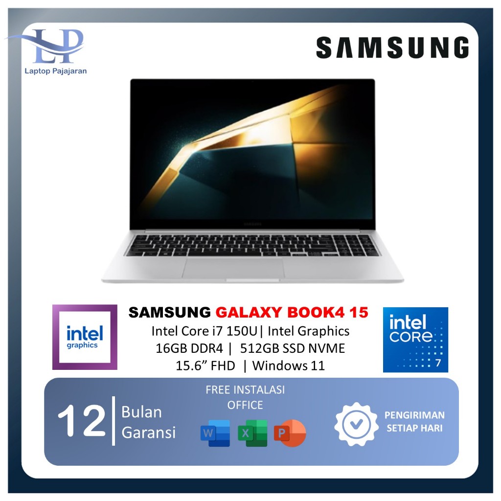 Laptop Samsung Galaxy Book4 15 Core I7 150u 16gb 512gb w11 15.6Fhd Silver
