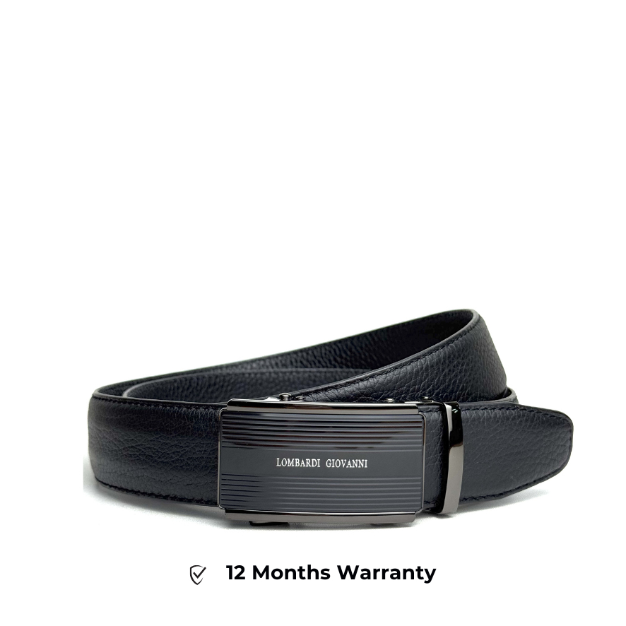 Lombardi Giovanni -  Ikat Pinggang Kulit Pria - Automatic Belt Luigi - Belt Pria