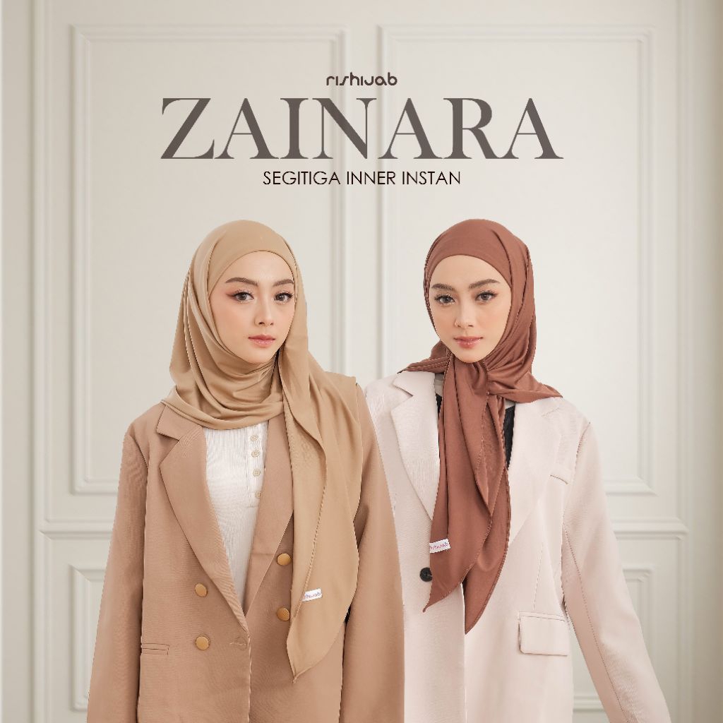 RIS HIJAB - SEGITIGA ZAINARA Segitiga Instan Inner Jersey Tali Daily Hijab Instan