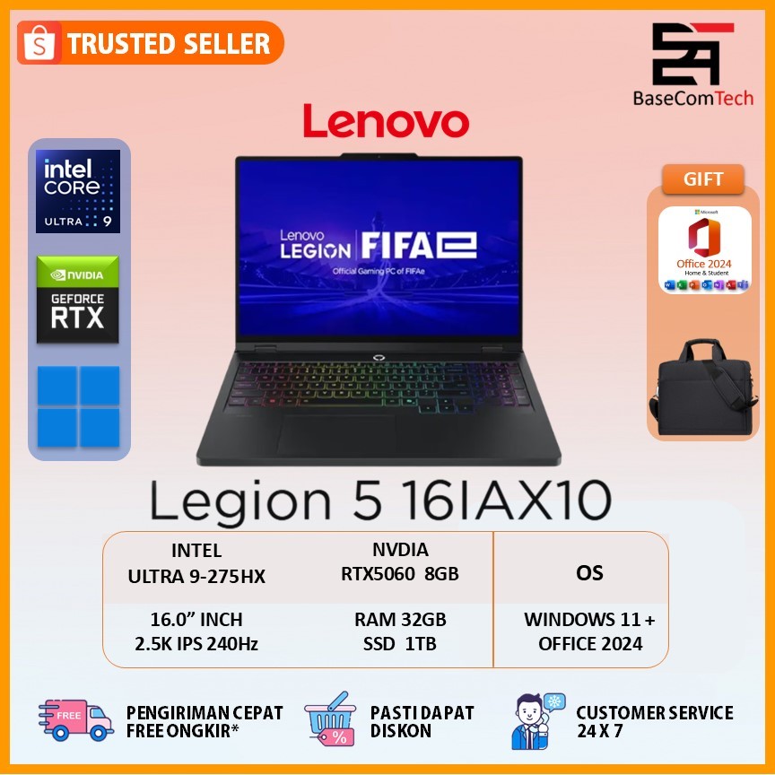 Lenovo Legion 5 16 Ultra 9 RTX5060 32GB 1TB 16.0 inci WQXGA IPS 240Hz