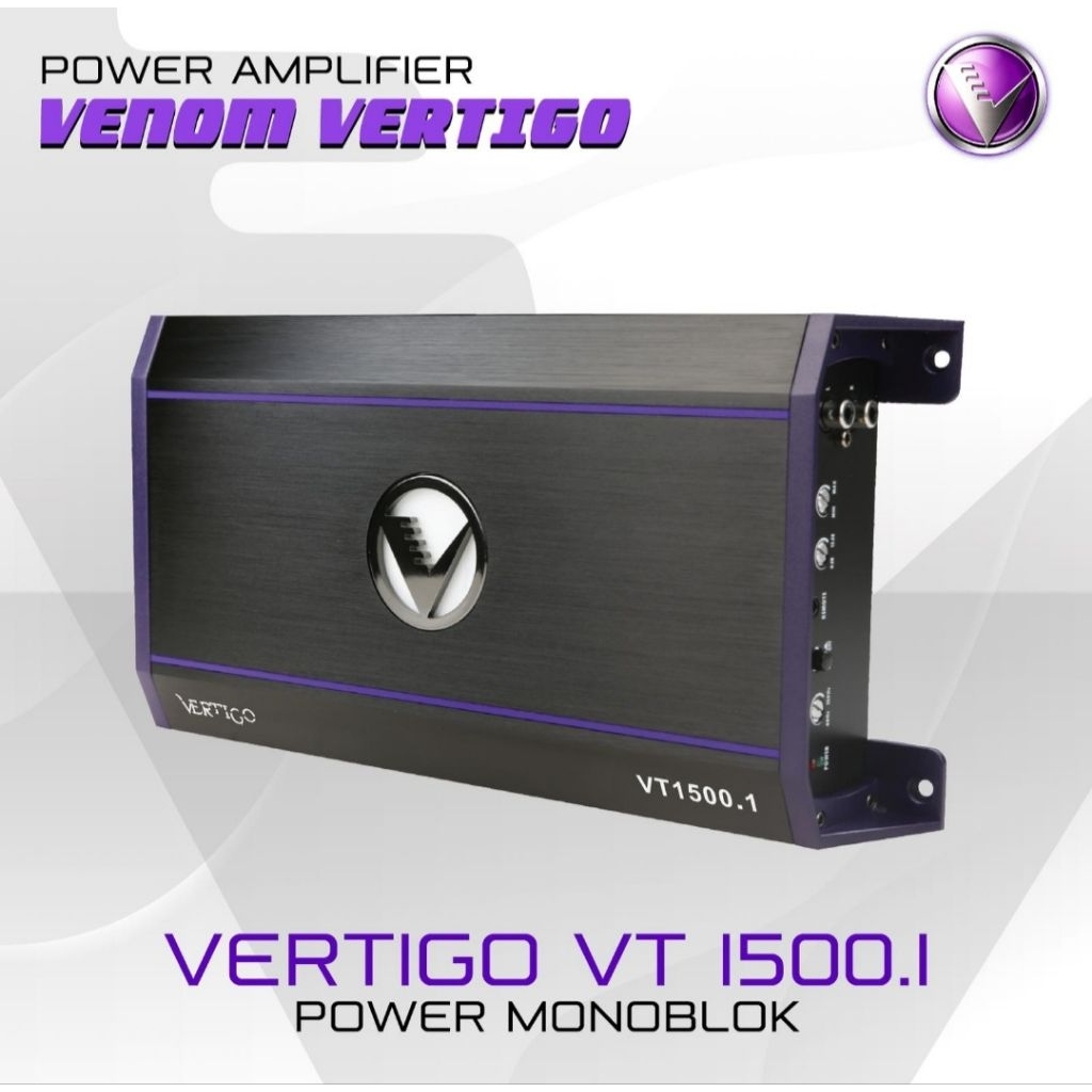 Power mobil monoblok 1 channel venom vertigo vt-1500.1 original garansi resmi