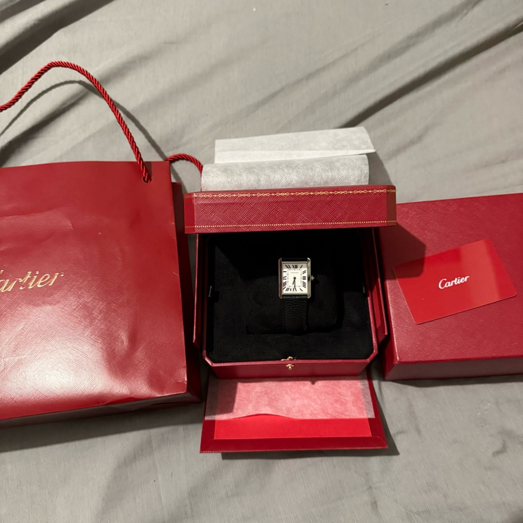 Cartier Tank Solo Quartz preloved likenew fullset with paperbag