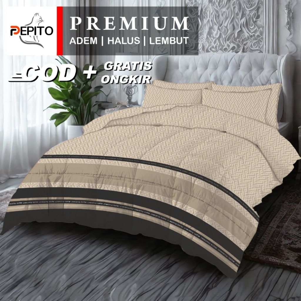 Bedcover Set Sprei Tinggi 30 cm - 140x200 / 160x200 / 180x200 / 200x200 - Pepito