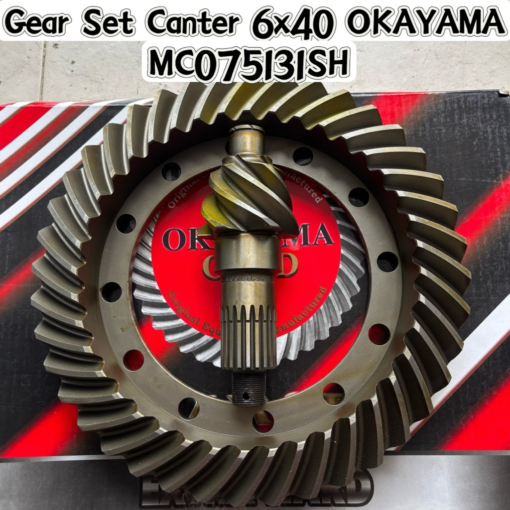 Gear Set Canter 6x40 Original Okayama Gold MC075131SH / gear kit 6x40 Ps125 Okayama / crown wheel pi