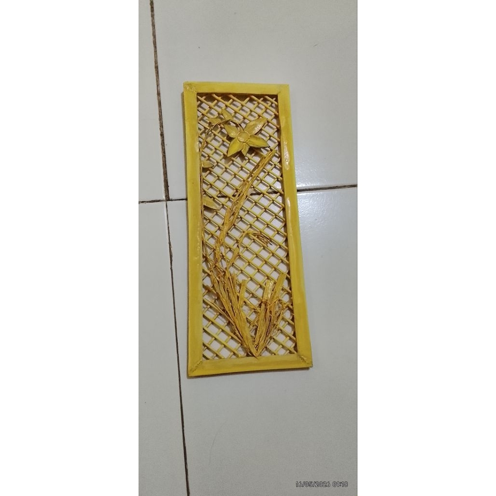 hiasan dinding bambu