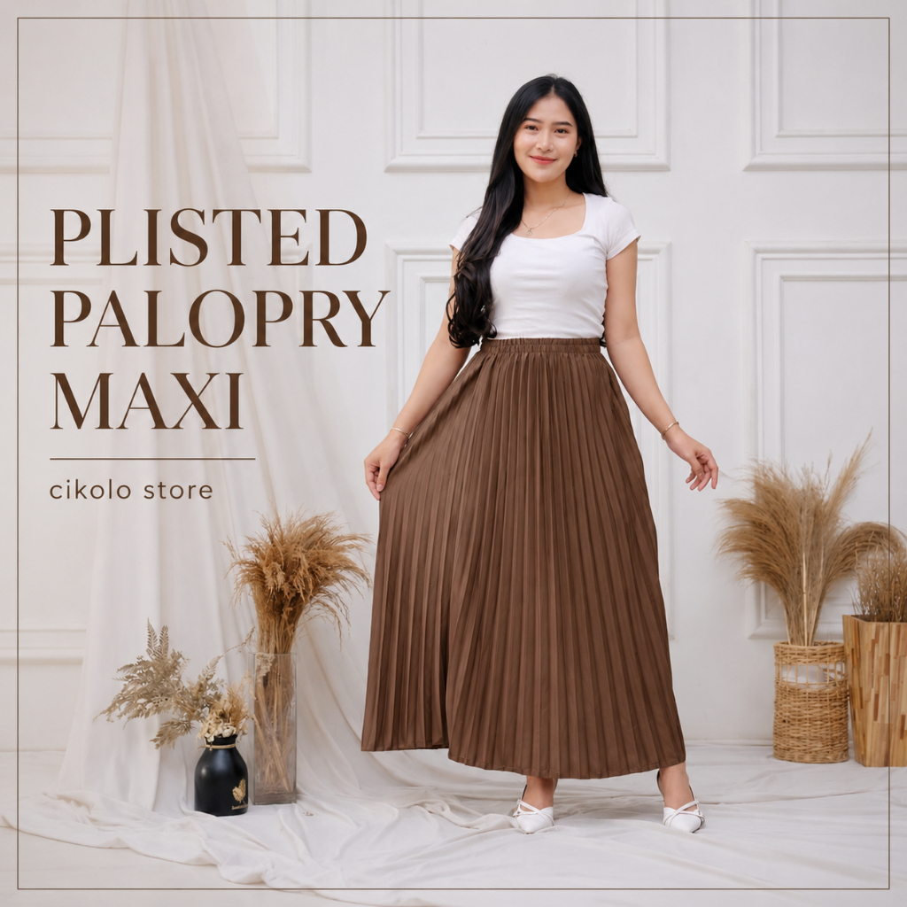 ROK WANITA DEWASA PLISKET PREMIUM EVANO REMPEL BESAR