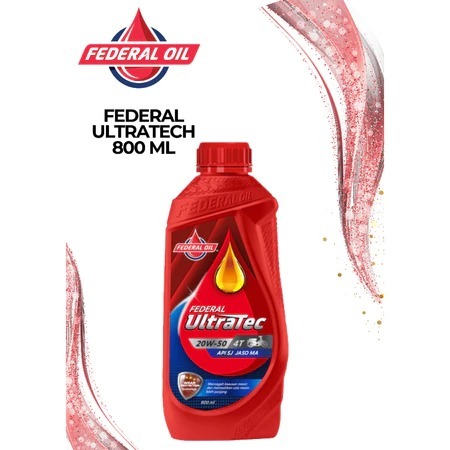 PROMO  Oli Oil Mesin Motor Merk FEDERAL Ultratech 0.8ml 800ml 1ltr Original Supra x 125 Karisma Kira
