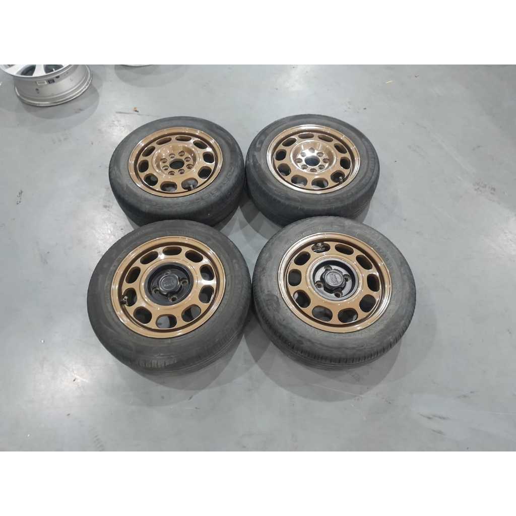 Velg second hsr klg ring 14 pcd 4x100 4x114 dop 4x100 + ban second 175 65 r14 (2024)
