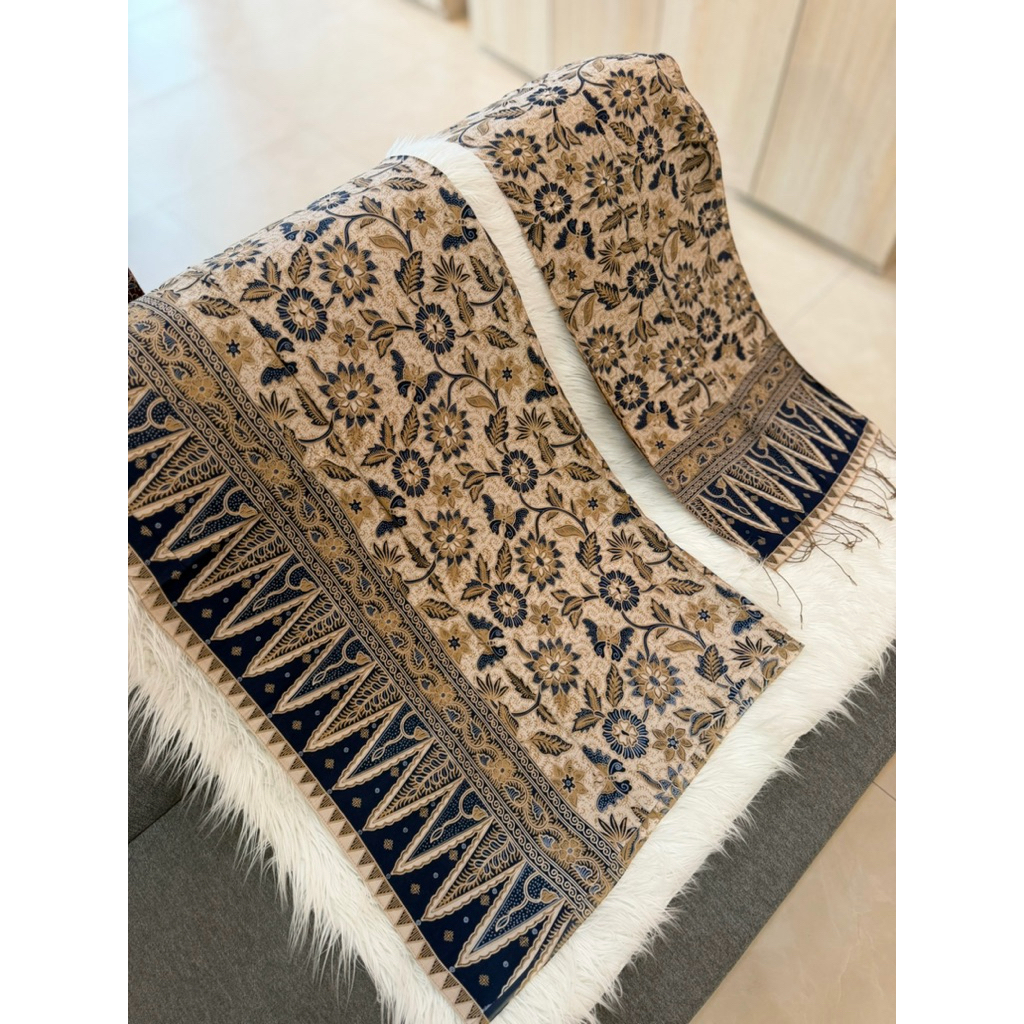 batik paris stelan selendang  kamen batik sutra paris