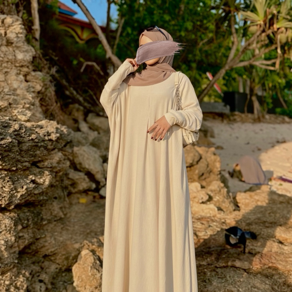 SALE Abaya Kaftan | Abaya Batwing | Daily Dress | Gamis Kaftan Hitam, Coklat Mahogany