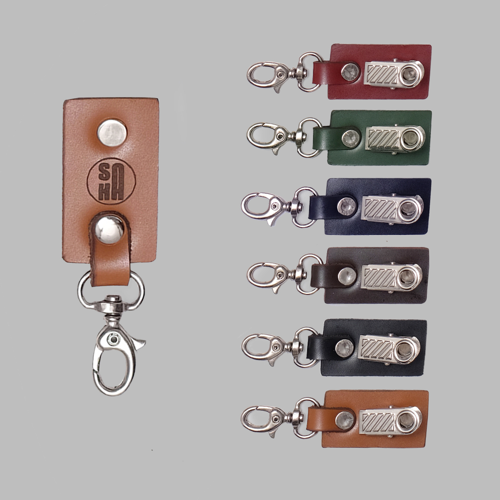 SHA Jepitan Id Card Holder / Pin Nametag Dari Kulit
