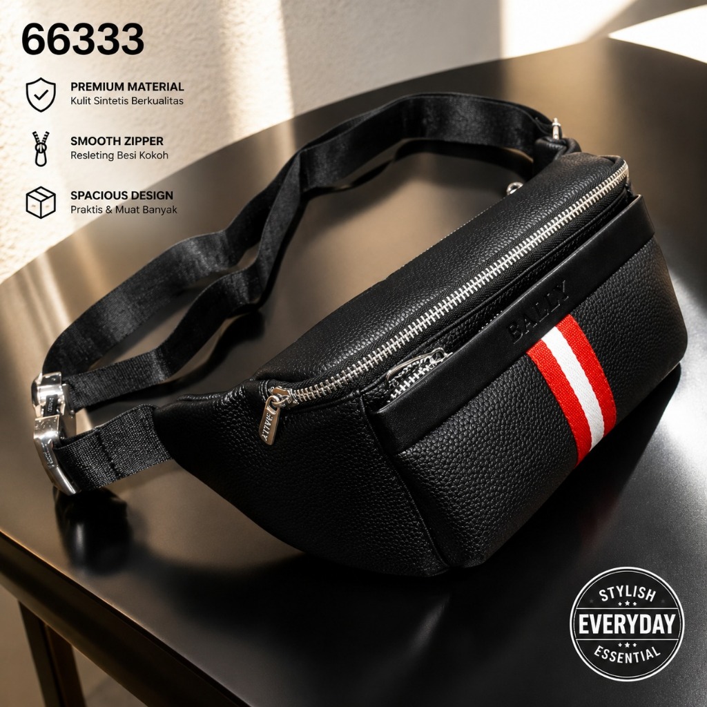waistbag bally kulit tas pinggang
