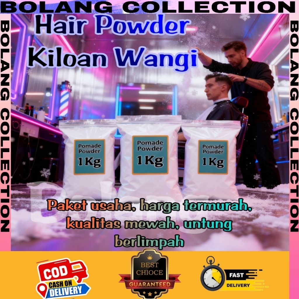 Hair Powder Kiloan 1KG / 500GR Penebal Rambut Instan Hair Powder 1KG / 500GR Natural Texture Hair St