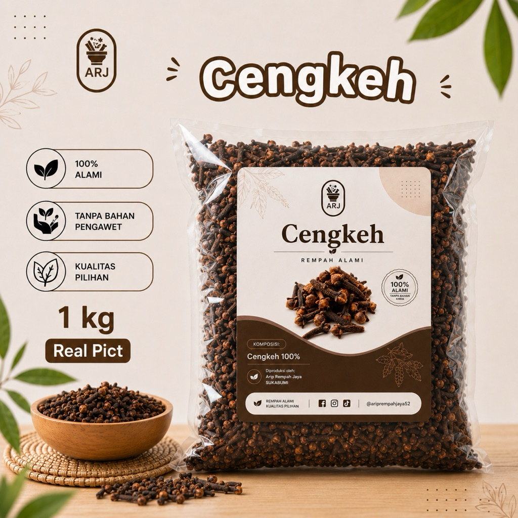 Cengkeh Rempah 1 kg || Kualitas Premium || Aroma Khas || Cengkeh Rempah || Herbal || Bumbu Masak