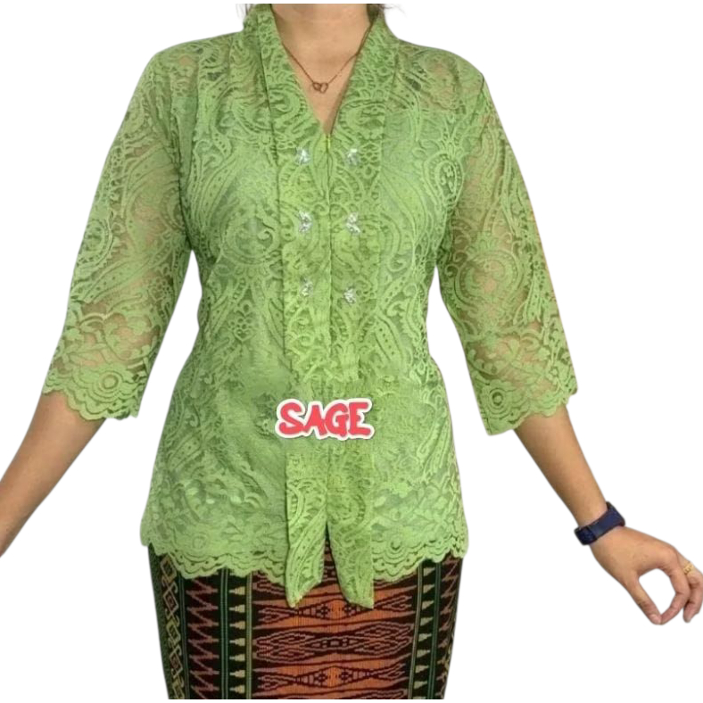 Blus Brokat Kebaya Kartini Terbaru Atasan Wanita Dewasa Pakaian Wanita Atasan Tradisional