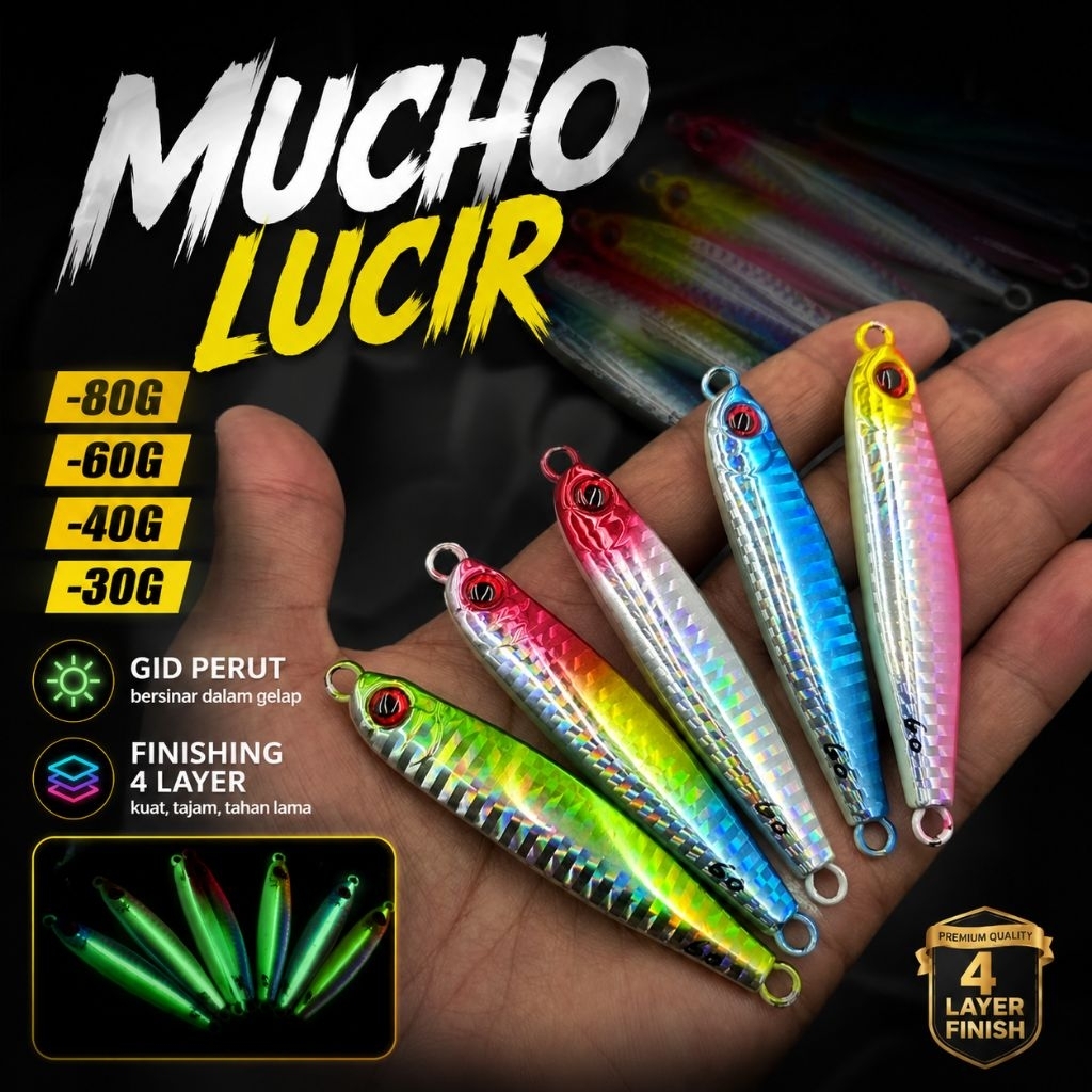 Metal Jig 30,40,60,80 gram Maria Mucho Lucir GID perut