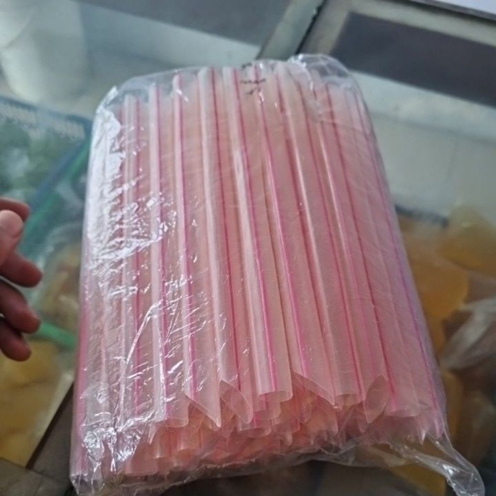 sedotan plastik besar / sedotan boba