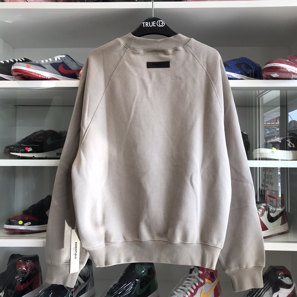 Fear Of God Essentials Logo Crewneck Smoke Grey