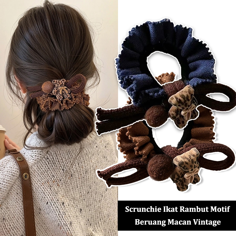 Scrunchie Beruang Macan Elegan, Tambah Kesan Stylish pada OOTD