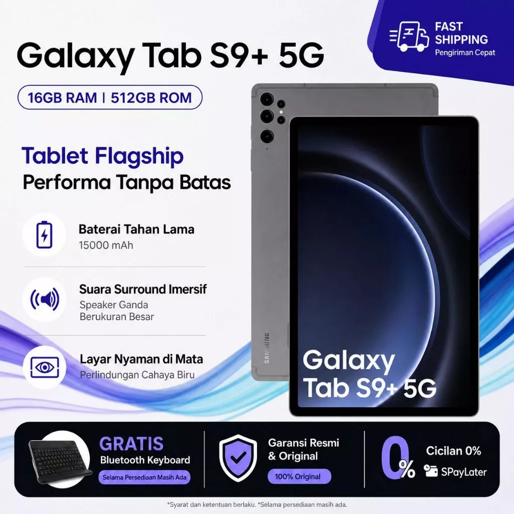 Samsung Galaxy S9 Tab 11 Inch | 5G/4G LTE | 16GB RAM 512GB ROM | Dual SIM | Android Tablet
