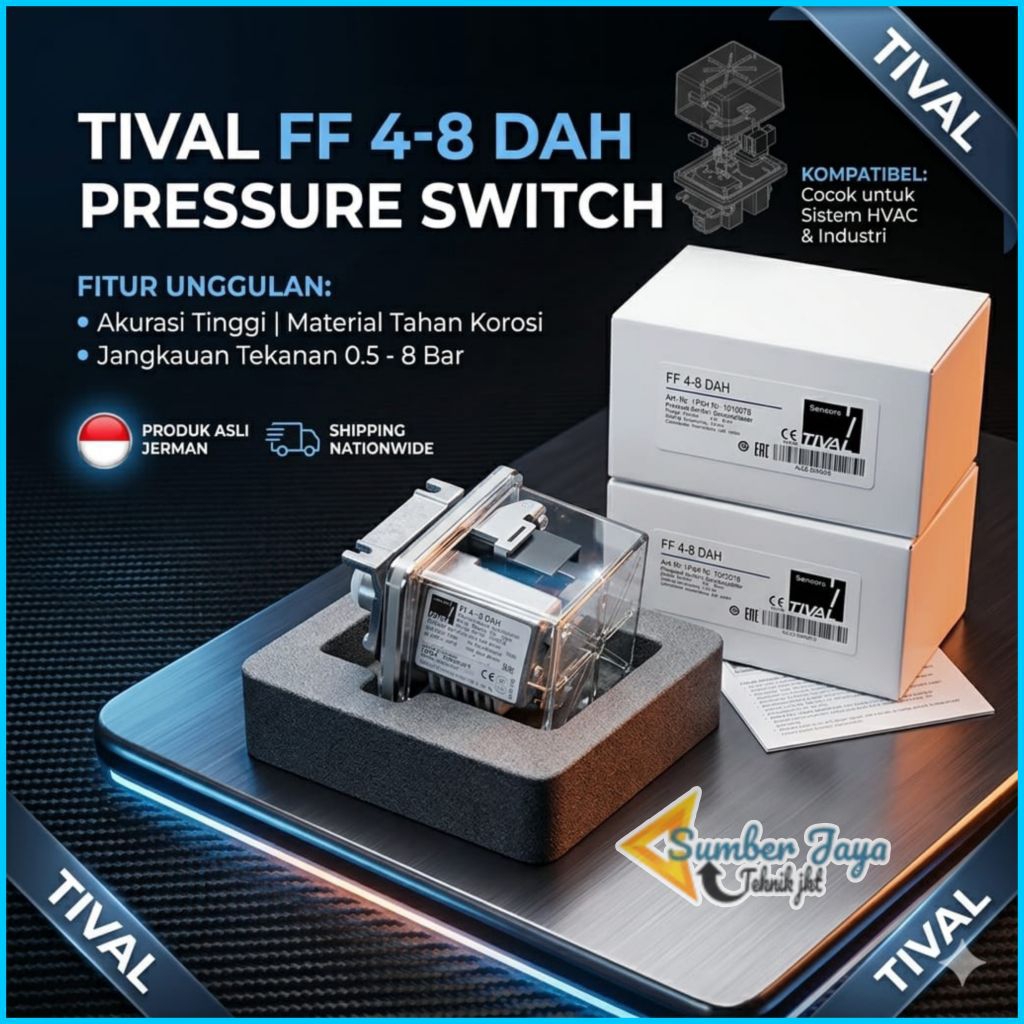 Tival Pressure Switch FF 4-8 DAH, Tival 8Bar, Tival 4-8 dah