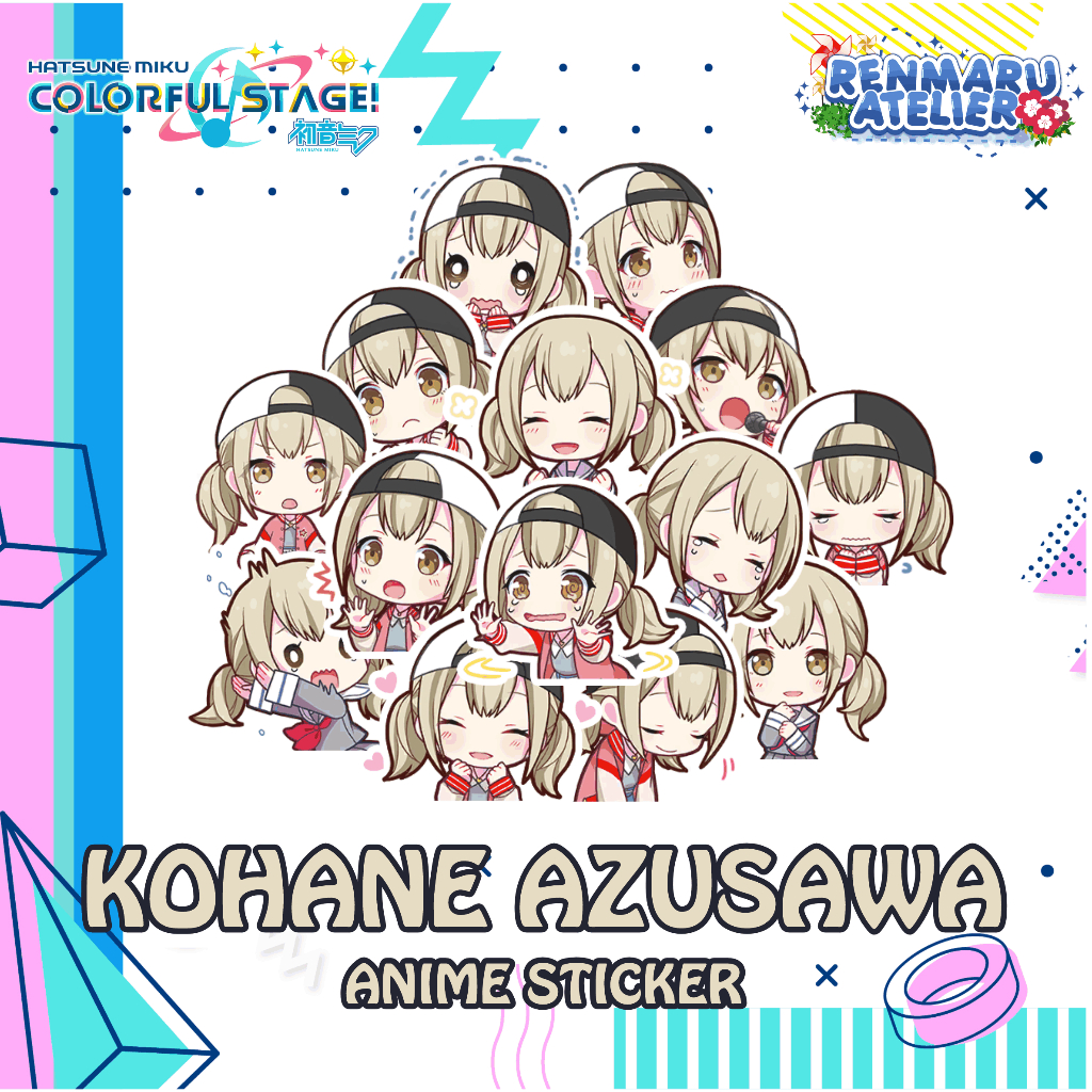 Stiker Anime Game Project Sekai KOHANE AZUSAWA | Stiker Laptop HP