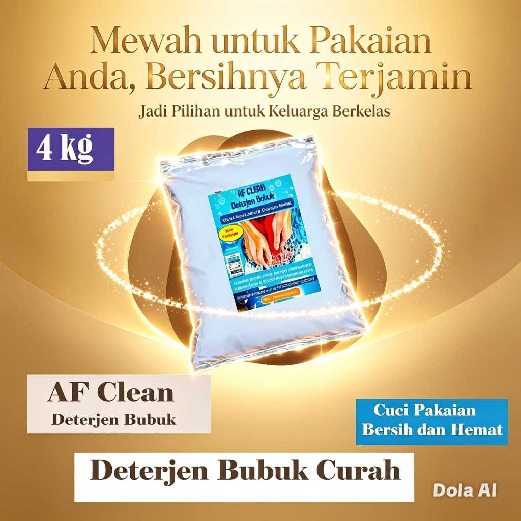 Deterjen bubuk curah 4kg anti noda laundry detergent bubuk 4000gram untuk mesin cuci dan manual
