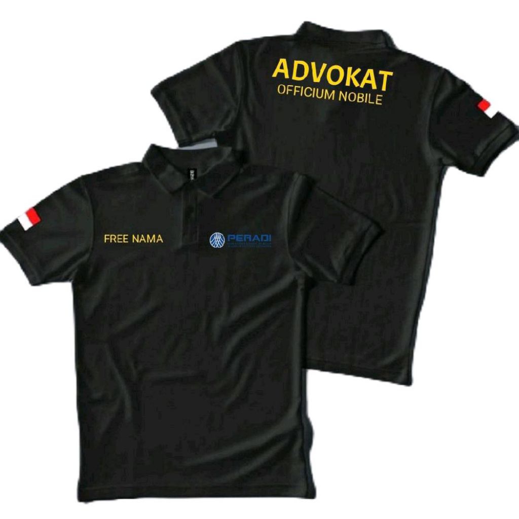 KAOS POLO T-SHIRT ADVOKAT OFFICIUM NOBILE FULL BORDIR POLO T-SHIRT ADVOKAT KAOS POLO T-SHIRT PERADI 