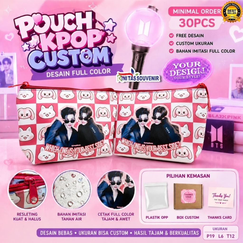 Pouch Souvenir Pernikahan Pouch Dompet Pernikahan Pouch Souvenir Wedding Custom Pouch Bahan Lakmitas