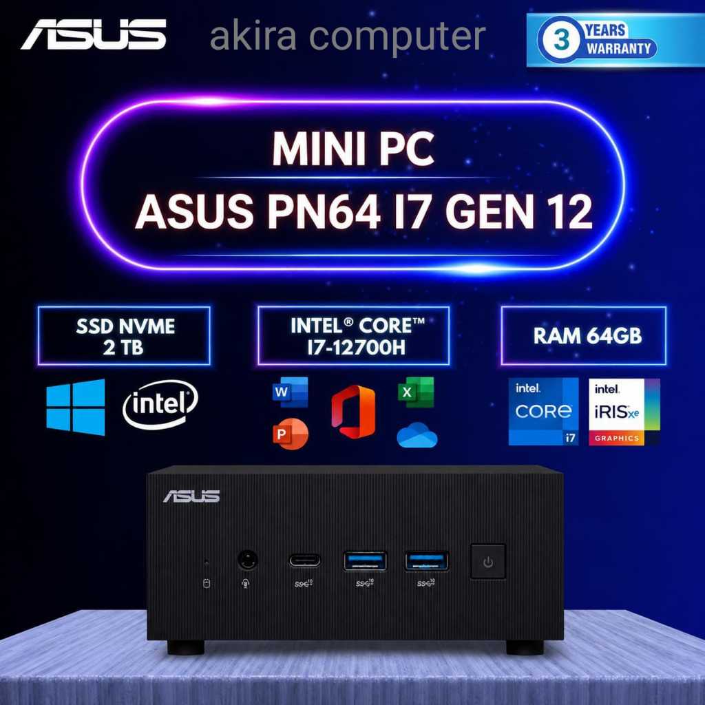 MINI PC ASUS i7 GEN 12 FULLSET +WIN 11 +RAM +SSD | ASUS PN64 i7