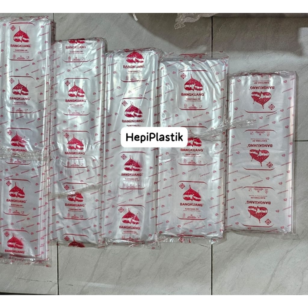 Kantong Plastik PP Bening Bangkuang 500gr / Plastik Laundry Bening Bangkuang/ PP Bening Bangkuang 03