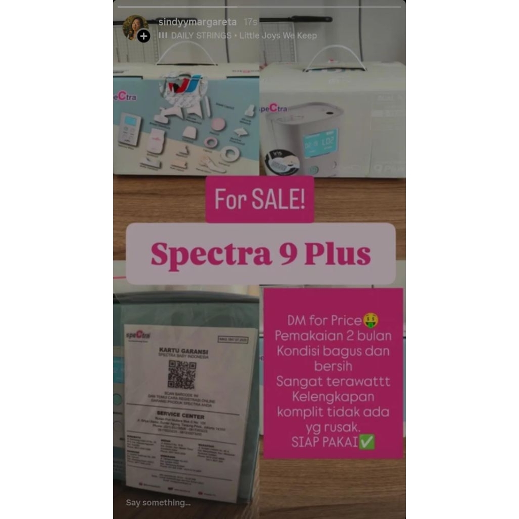 Spectra 9 Plus Pompa ASI - Preloved