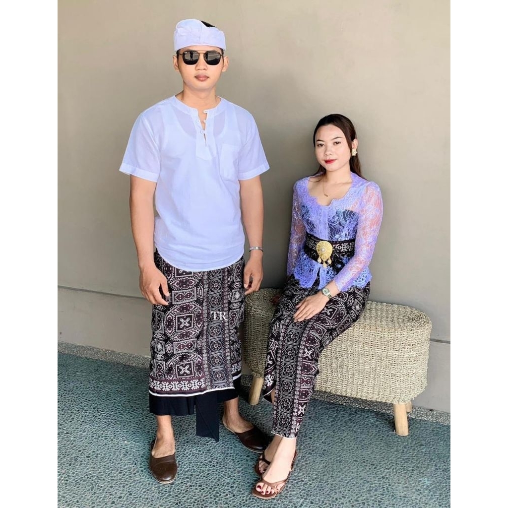 Set couple batik kamen + selendang, saput