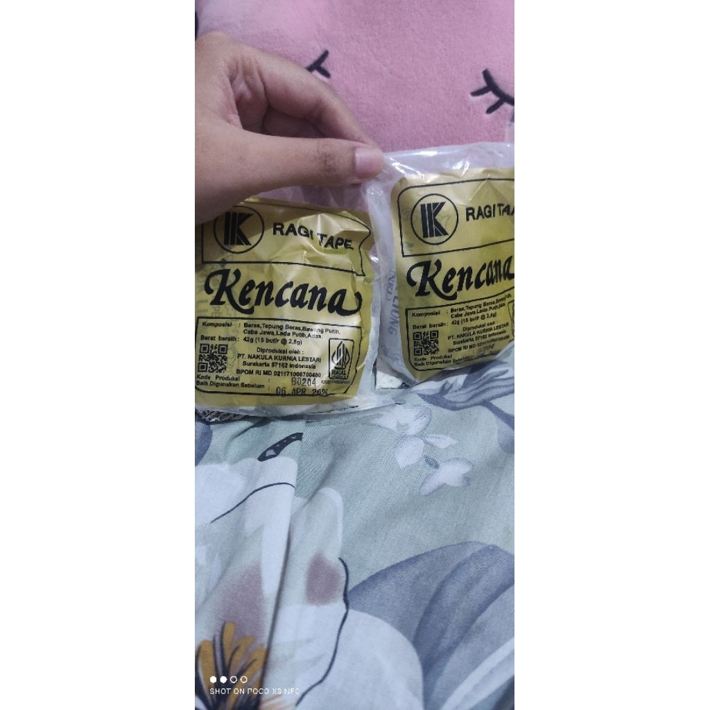 TERMURAH RAGI TAPE KENCANA ISI 15 BUTIR MANIS UNTUK SINGKONG KETAN TAPE PAKAN SEMUT JEPANG KUALITAS 