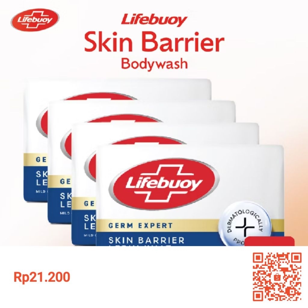 Lifebuoy Sabun Batang Mild Care 8 x 100 gr - Perlindungan Kuman, Kulit Lembut, Busa Melimpah