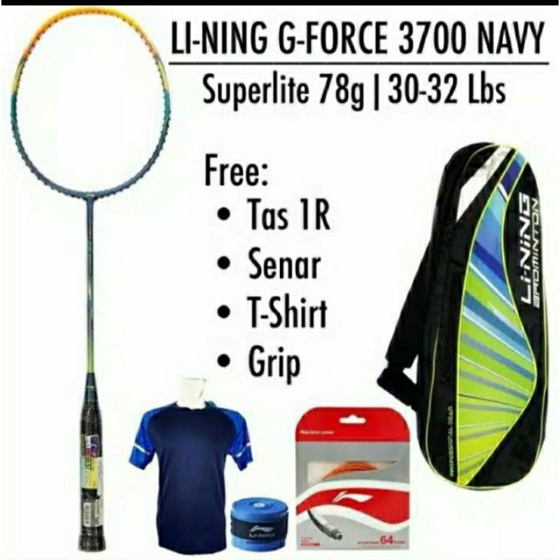 RAKET BADMINTON LINING G FORCE 3700 ORIGINAL